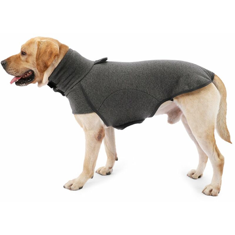 

Sueter para perros Chaleco de lana Cuello alto Invierno Calidos jerseys para perros pequenos, medianos y grandes,Gris, 2XL