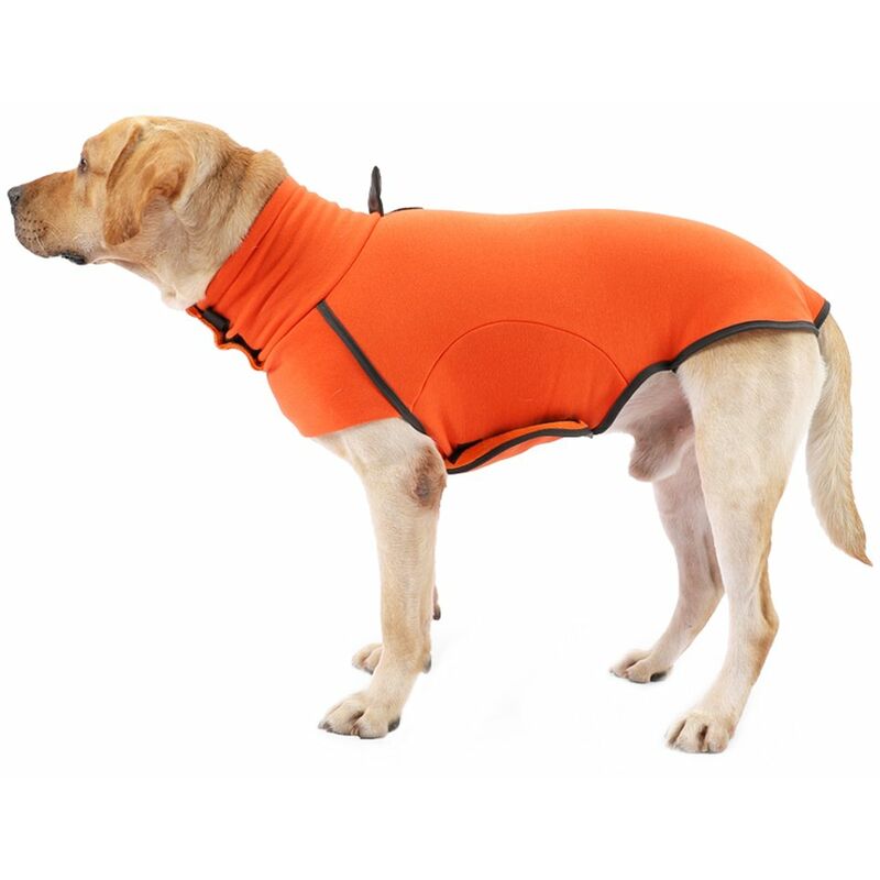 

Sueter para perros Chaleco de lana Cuello alto Invierno Calidos jerseys para perros pequenos, medianos y grandes,Naranja, S