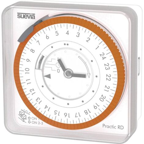 Suevia Practic RD Timer Analogico Bianco Compatto