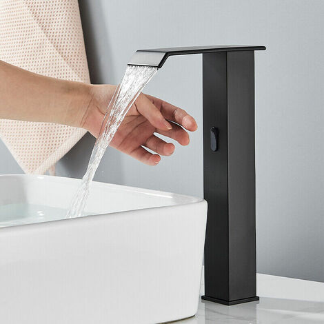 Suguword – Robinet automatique infrarouge – Cuivre haut de gamme – Détection sans contact pour lave-main – Économie d'eau et hygiène assurées