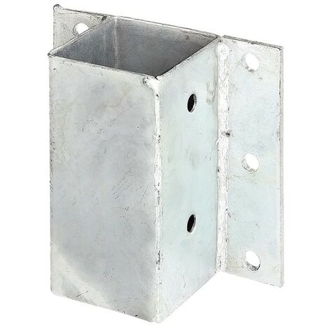 Suinga – Ancrage mural carré en métal 9 x 9 x 15 cm – Support à visser pour poteaux béton – Installation facile – Résistant aux intempéries