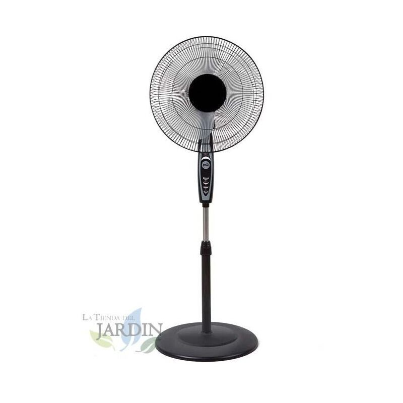 

Suinga SF0148 - Ventilador de pie oscilante, 3 niveles de ventilación, tamaño aspas 40 cm, altura regulable, 50 W, negro