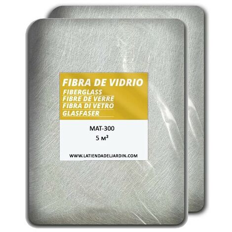 Suinga – Tissu en fibre de verre 100 cm – Grammage 300 g/m² – Réparation systèmes armés avec résine polyester – Pour toits, piscines, terrasses - MAT-300