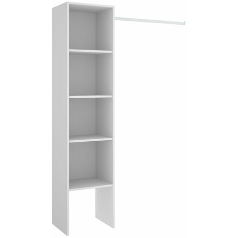 SUIT Armario Kit Vestidor Columna y Barra Blanco