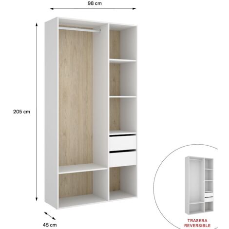 SUIT Armario Vestidor blanco natural
