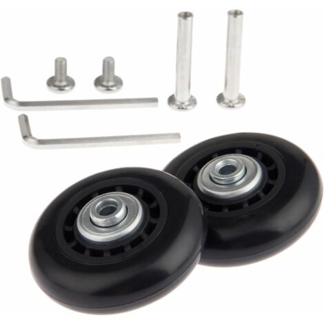 Suitcase Caster, Luggage Wheel, Axles and Casters, 2PCS Replacement Casters with 70 x 24mm Bearing Axles - Suitcase Replacement Wheels for Suitcase Repair