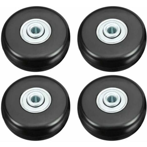 Suitcase Wheels, Luggage Repair Wheels, 50mm Heavy Duty Silent Rubber Swivel Casters, Replacement Luggage Wheels, 4pcs for Suitcases/Luggage/Backpacks/Travel Luggage