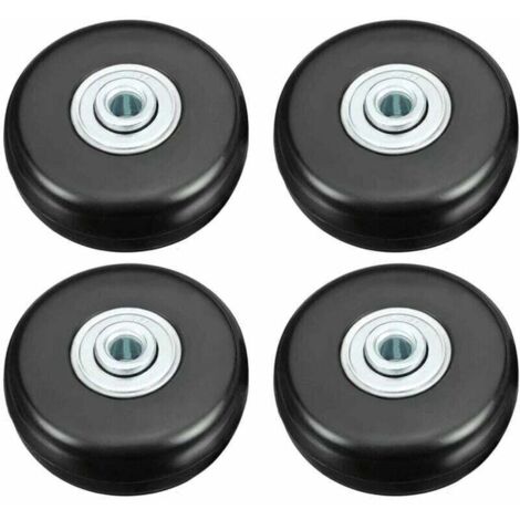 Suitcase Wheels, Luggage Repair Wheels, Heavy Duty 50mm Silent Rubber Swivel Wheels, Replacement Transport Wheels, 4PCS for Suitcases/Luggage/Backpacks/Travel