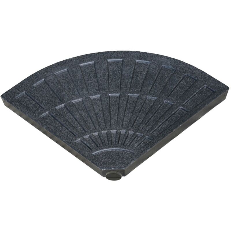 

Lolahome - Sujeción de parasol rellenable negra de HDPE de 48x48x7 cm
