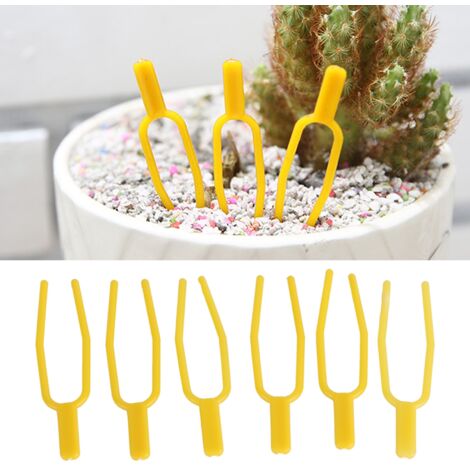 Sujeciones para plantas [100 unidades] – Soportes impermeables para tallos de fresas y plantas trepadoras – Dimensiones: 6,5 x 1,5 cm – Material plástico resistente