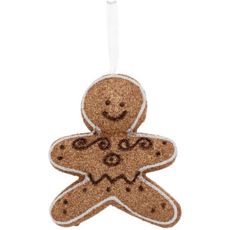 Sujet bonhomme pain d'épice polystyrène H.15cm marron - Feeric lights & christmas