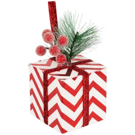 Sujet cadeau baies rouges 10cm polystyrène - Feeric lights & christmas