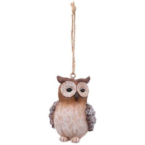 Sujet de Noël Résine Hibou 7.5 cm - Feeric lights & christmas