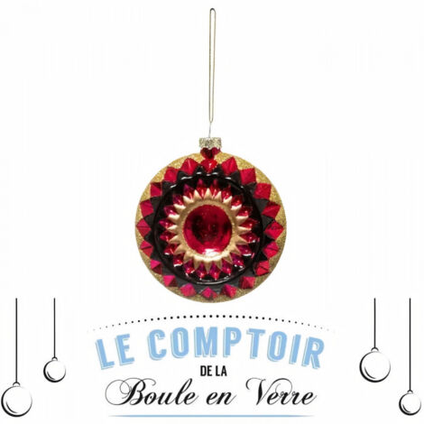 Sujet de Noël Verre 9 cm Noir Rose - Feeric lights & christmas