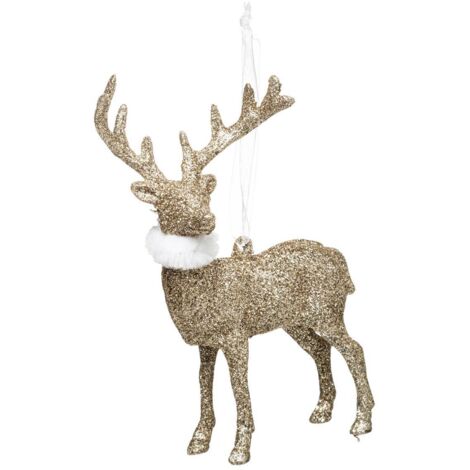 Sujet Glitzerrentier mit Halskrause - Feeric lights & christmas