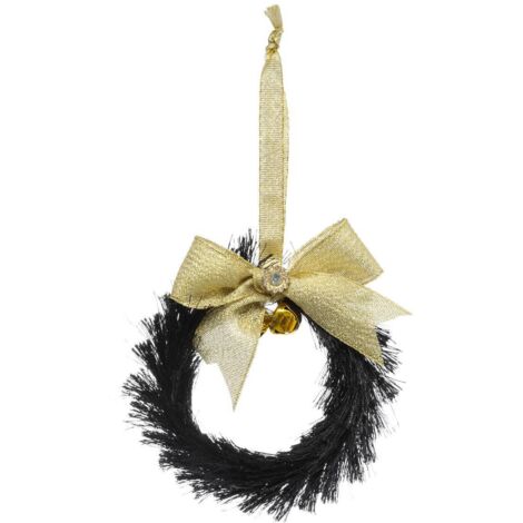 Sujet Krone 10cm Kunststoff schwarz gold - Atmosphera créateur d'intérieur