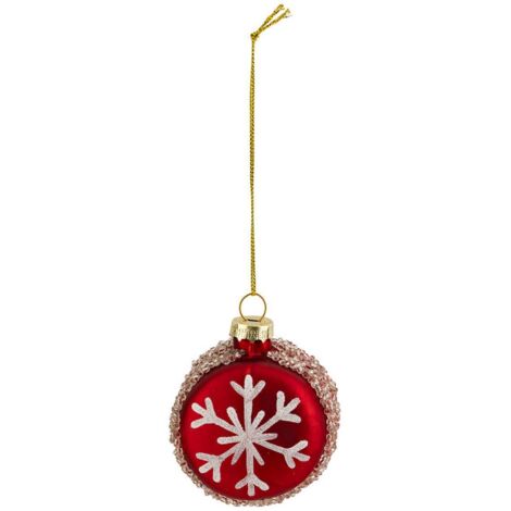 Sujet Makrone Glas D.6cm rot - Atmosphera créateur d'intérieur