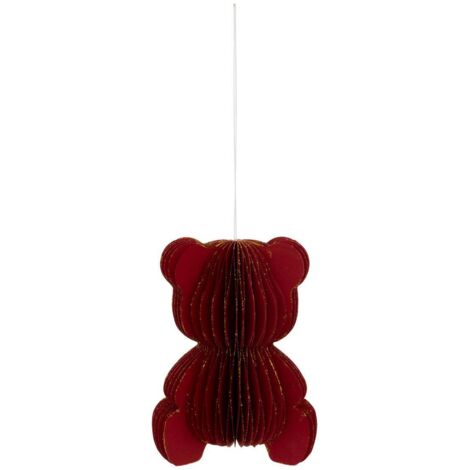Sujet Papierbär H.12cm rot - Atmosphera créateur d'intérieur
