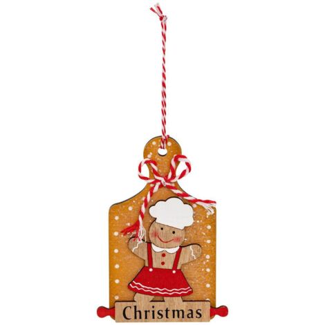 Sujet planche à découper pain d'épice Christmas bois H.12,5cm - Feeric lights & christmas
