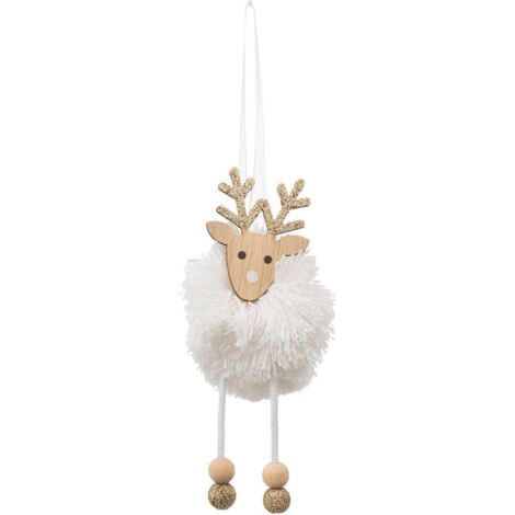 Sujet Rentier 11cm Holz und Polyester gold - Feeric lights & christmas