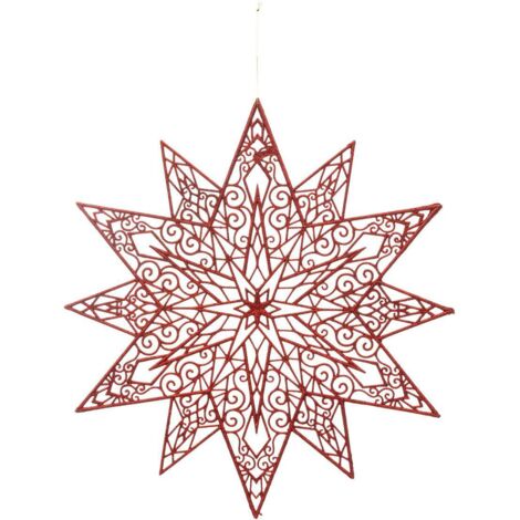 Sujet Stern maxi 48cm Kunststoff rot - Feeric lights & christmas