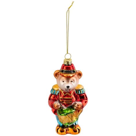 Sujet Trommelbär Glas H.12cm - Feeric lights & christmas