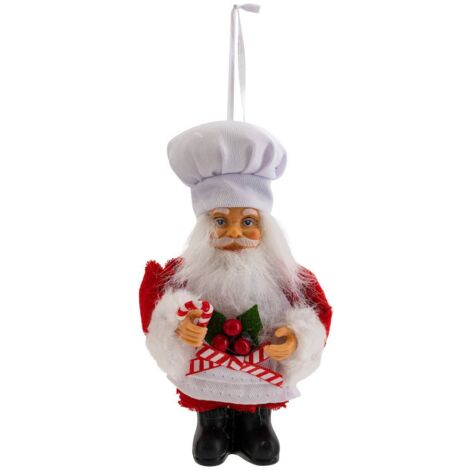 Sujet Weihnachtsmann Konditor H.13cm rot - Atmosphera créateur d'intérieur