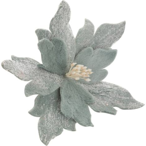 Sujet Weihnachtsstern Fell D.24cm grau - Feeric lights & christmas