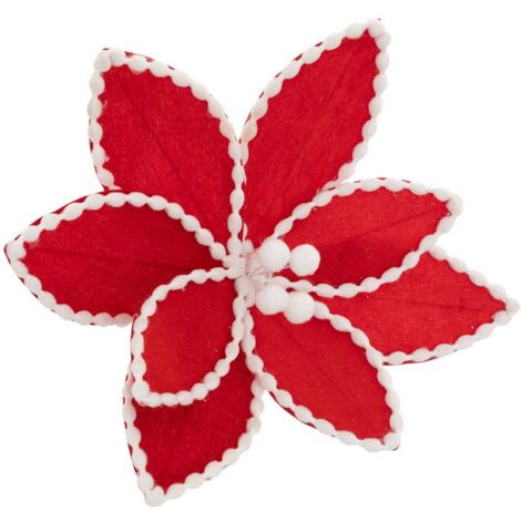 Sujet Weihnachtsstern Pompon D.24cm rot - Feeric lights & christmas