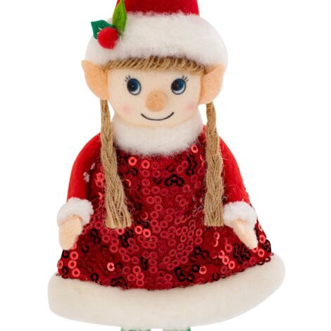 Sujet Wichtel H.20cm Polyester assortiert -