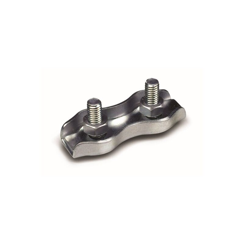 

Sujetacable Plano Doble Para Cable 8 Cincado 25 Pz