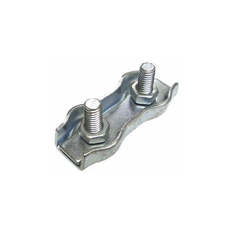 

Sujetacable Plano Doble Zincado 4Mm