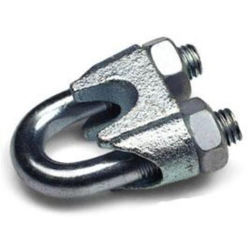 Wurko - sujetacables galvanizado 5 mm , Sujetacables galvanizado. - Tamaño: 5 mm. - Galvanizado, aportadanle dureza y mayor durabilidad frente al