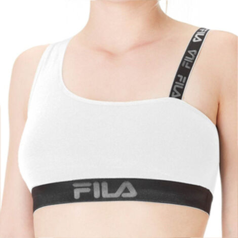 Sujetador deportivo Fila BASIC 1-PACK para mujer, color blanco FU6105-300 R S