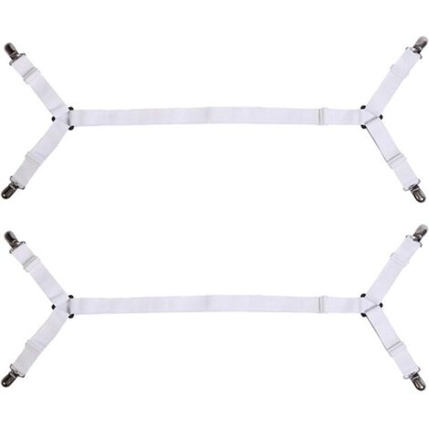 Sujetadores ajustables para sábanas ajustables, correas para sujetar sábanas, tensores elásticos con clips metálicos para sábanas, colchones, tablas de planchar o sofás, ayuda para la cama