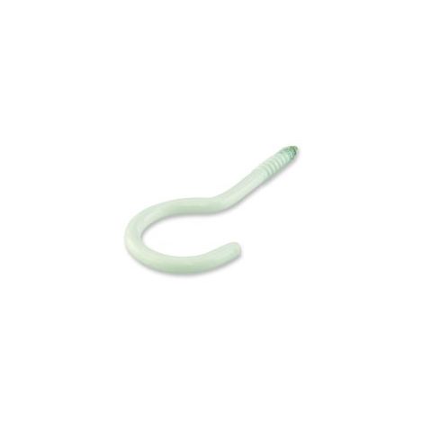 SUKI 6175047 CROCHETS À VIS ACIER PLASTIFIÉ BLANC 40 X 3,0 18 PIÈCES