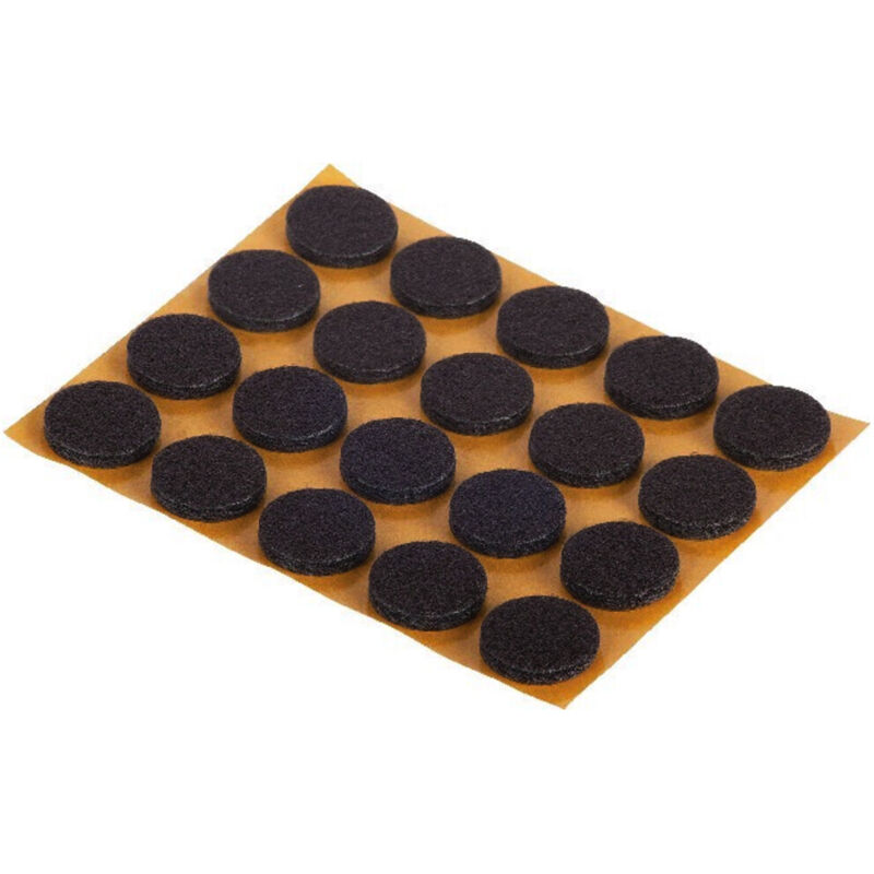 suki Filzgleiter, Durchmesser 17 mm, selbstklebend, braun Inhalt: 20