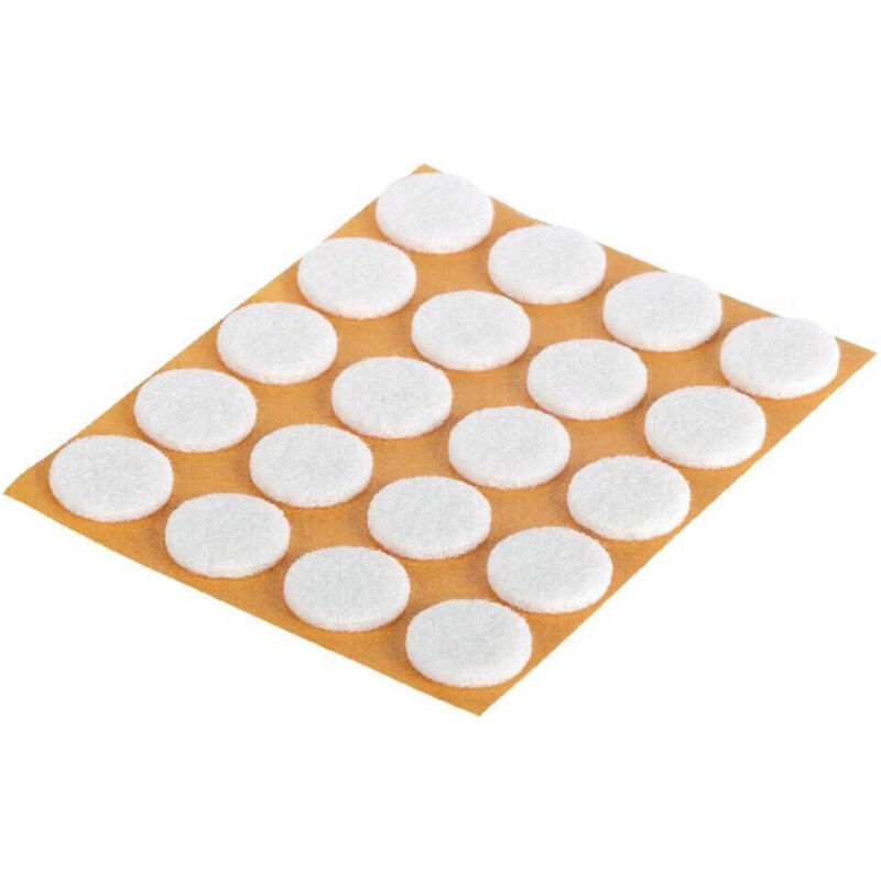 suki Filzgleiter, Durchmesser 17 mm, selbstklebend, weiß Inhalt: 20