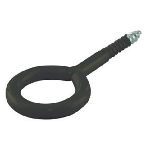 SUKI. TORNILLO DE ANILLO, 30 X 12 X 3,8 MM, NEGRO, ROSCA DE MADERA, 1 PAQUETE, CONTENIDO DEL PAQUETE: 4 UNIDADES