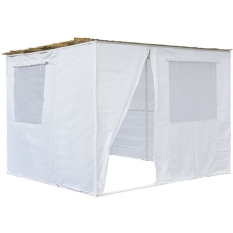 Sukkah in NINA Kit regolabile 3 x 3 -3 rotoli di bambù e 3 doghe di legno