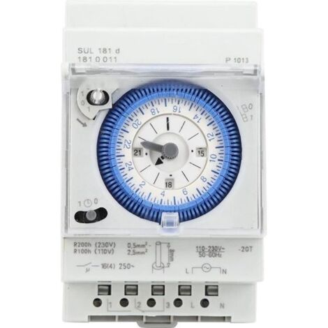 SUL181D Minuterie Mécanique 15 Minutes 24 Heures Relais Commutateur Horaire 250VAC 16A-LAT