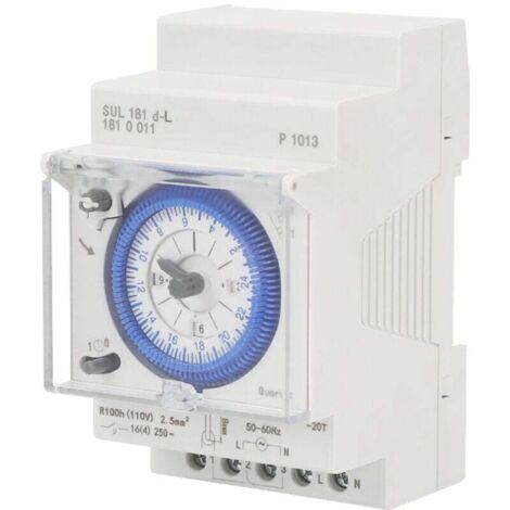 SUL181d Zeitrelais 220V 24-Stunden Industrie-Zeitschalter Schienenmontage Mechanischer Timer