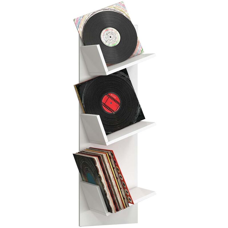 Ebuy24 - Sulda bibliothèque accroché au mur pour lp 3 tablettes blanc.