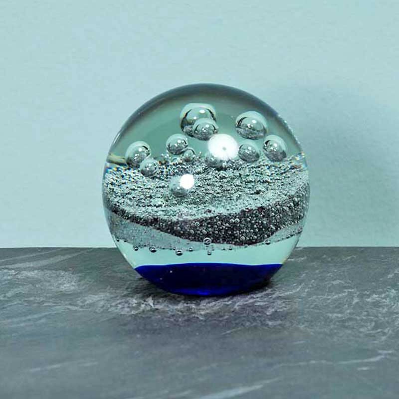 Sulfure Quasar verre bleu 10x10cm