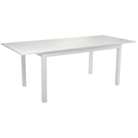 Sullivan weißer ausziehbarer Aluminiumtisch