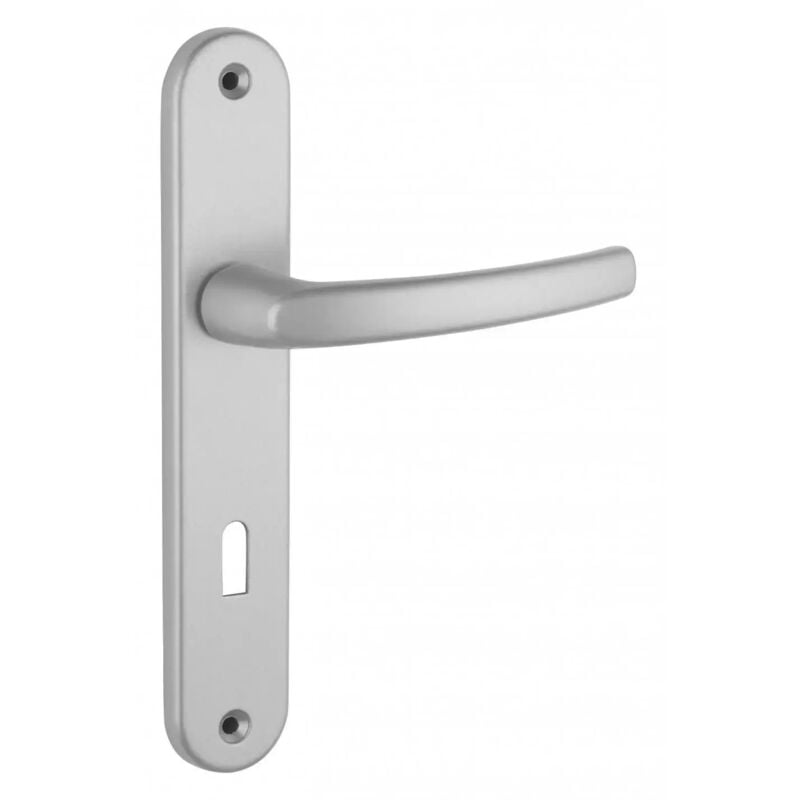 Thirard - Ensemble de poignées pour porte de chambre Sultane trou de clé, carré 7mm, entr'axes 195mm, argent