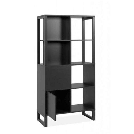 Sumatra20A doppelseitiges offenes Sideboard in Anthrazit