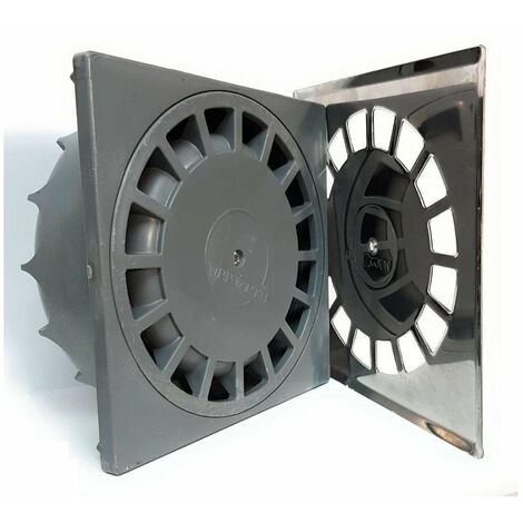 Sumidero PVC/INOX 150x150mm Ø75-50 Sifónico Vert.