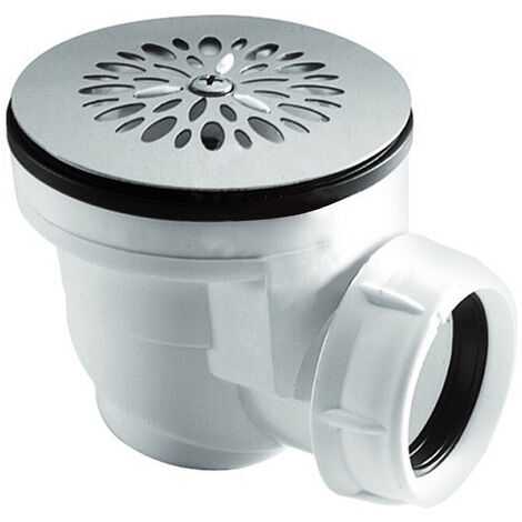 Sumidero sifonado para platos de ducha con desagüe de 60 mm de diámetro con rejilla de acero inoxidable