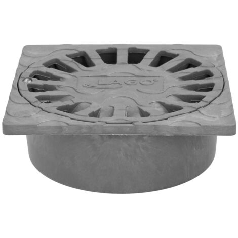 Sumidero Sifónico Pvc  25x25 cm. Salida De Ø 90 / 110 mm. desagüe, Desaguadero, Tragadero, Alcantarilla,